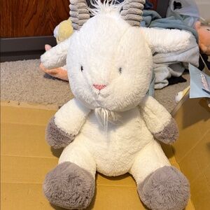 Cuddly Goat Plush Toy - Cream and Gray